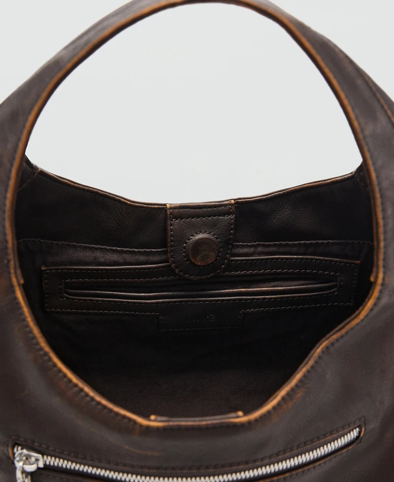 Mango Women's Pockets Shoulder Bag