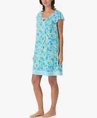 Ellen Tracy Women's Short-Sleeve Chemise Jersey Sleep Dress