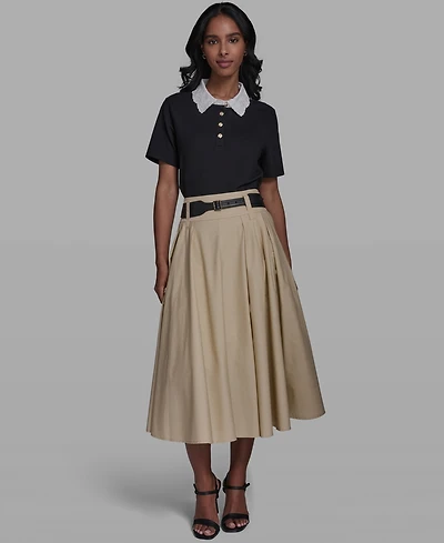 Karl Lagerfeld Paris Petite Short-Sleeve Top