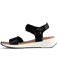 Jbu Women's Carrie-Wide Round Toe Wedge Sandals