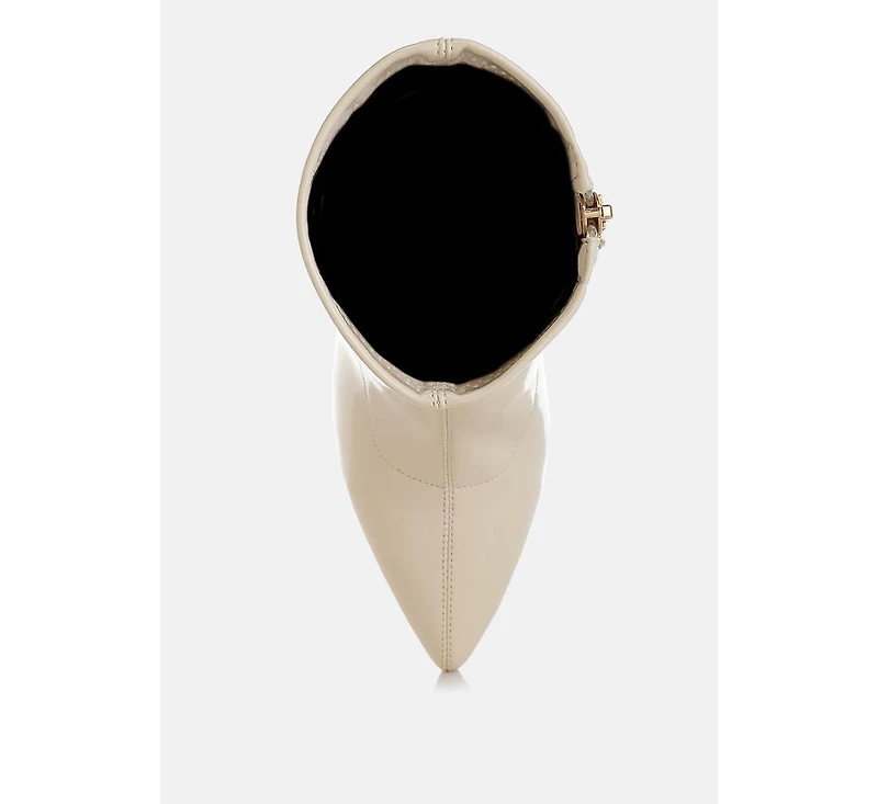 London Rag Gaias Fantasy Heel Patent Faux Leather Boots