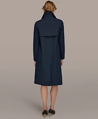 Donna Karan New York Women's Balmacaan Shirt Collar Coat