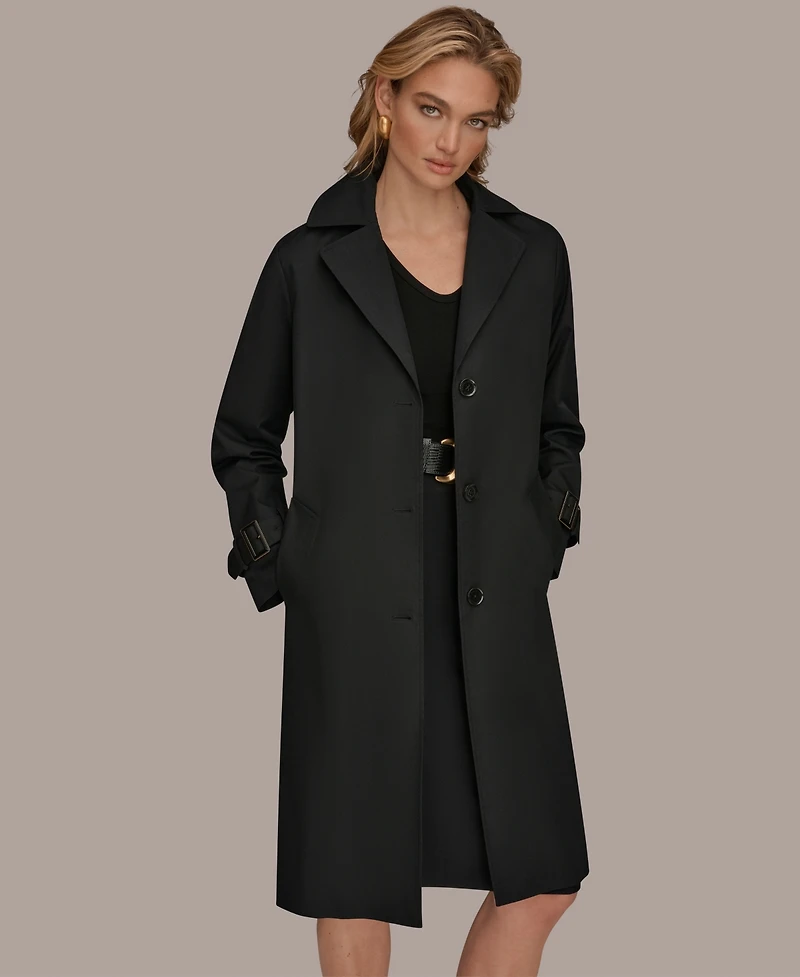 Donna Karan New York Women's Single Breasted Belted Trench Coat