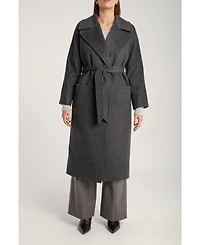 1982 Women's Pure Cashmere Wrap Belted Midi Coat