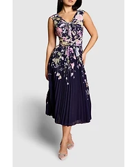 Coast Women's Twist Front Printed Midi Dress