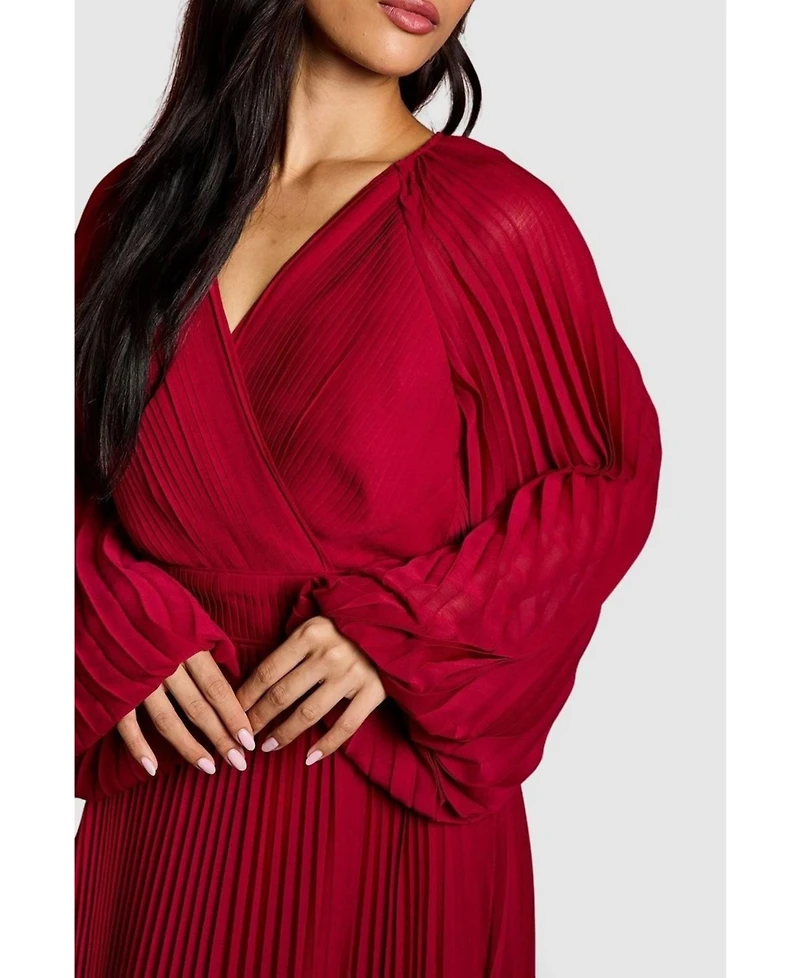 Coast Women's Long Sleeve Chiffon Wrap Midi Dress