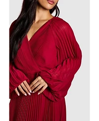 Coast Women's Long Sleeve Chiffon Wrap Midi Dress