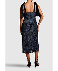 Coast Women's Velvet Lace Tie Shoulder Dress