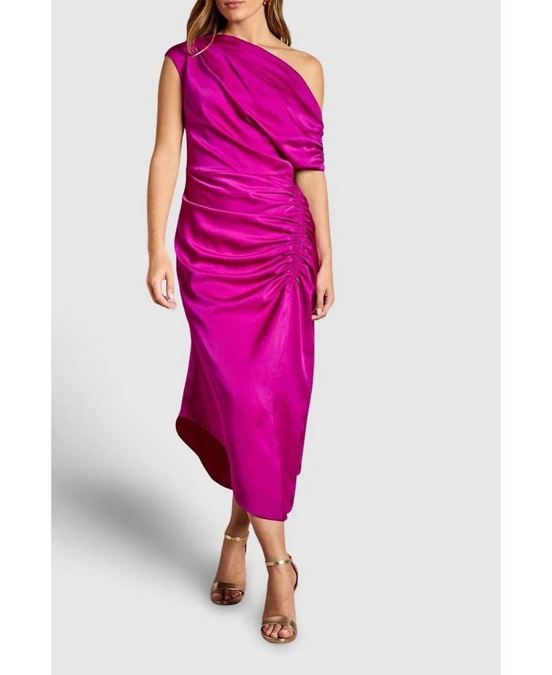 Coast Women's Satin One Shoulder Midi Dress