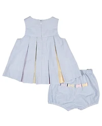 Florence Eiseman Baby Girl Multicolor Seersucker Dress & Bloomer