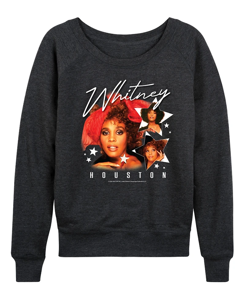Hybrid Apparel Women's Whitney Houston Stars French Terry Long Sleeve T-shirt