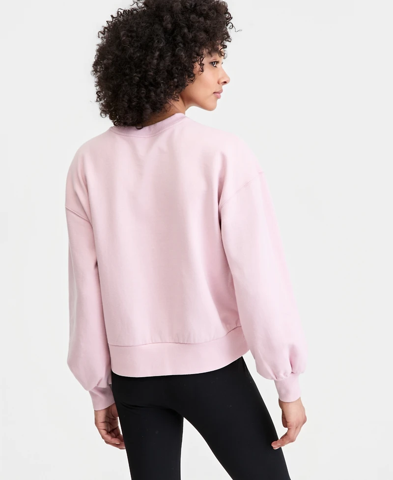 Id Ideology Women's Graphic Fleece Crewneck Sweatshirt, Macy's Exclusive