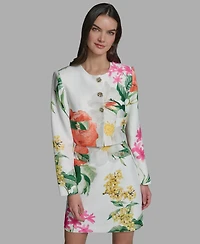 Karl Lagerfeld Paris Women's Spring Tweed Bolero Jacket