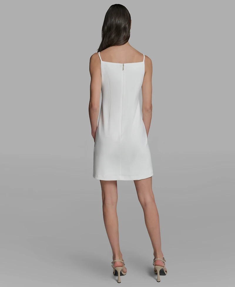 Karl Lagerfeld Paris Women's Scuba Crepe A-Line Dress