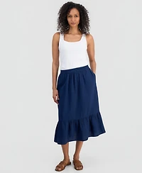 Style & Co Women's Indigo Gauze Tiered Midi Skirt, Macy's Exclusive