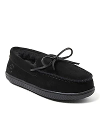 Dearfoams Women's Harriet Genuine Suede Moccasin Slipper