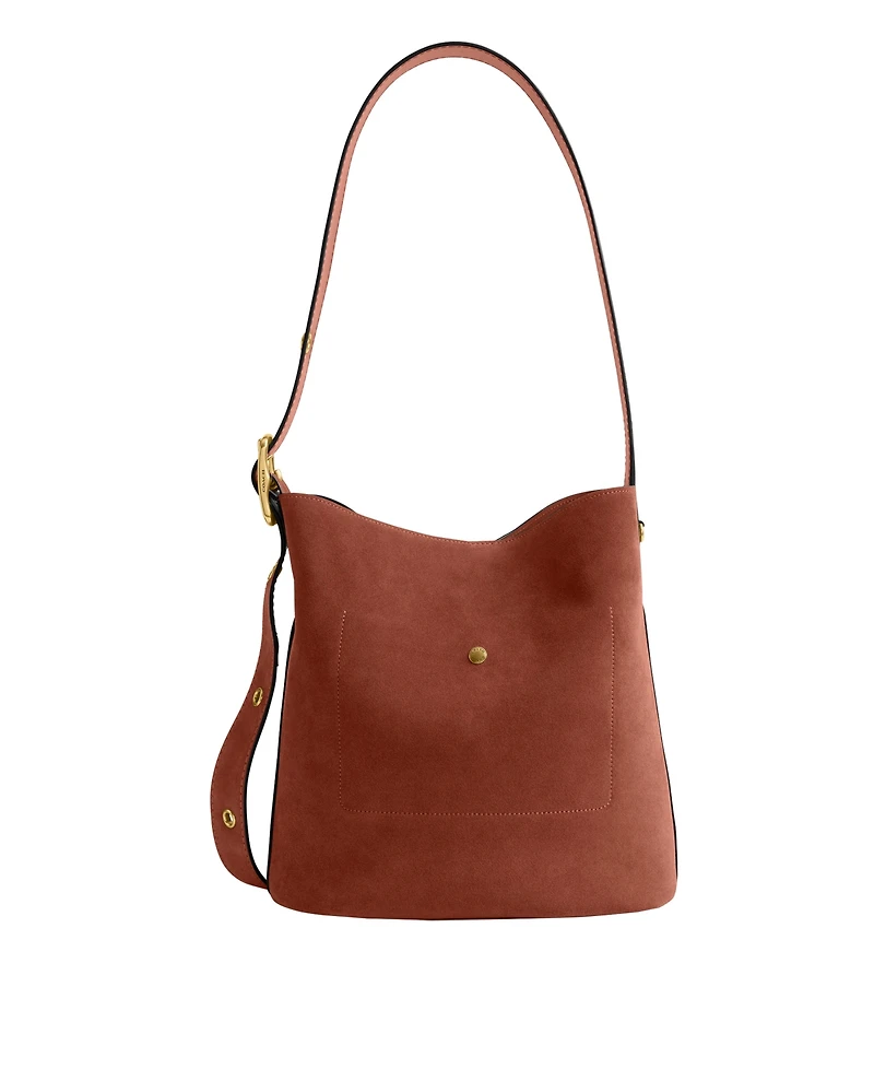 Coach Bleecker Medium Suede Bucket Bag