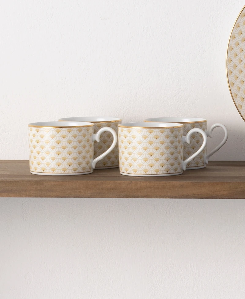 Noritake Trocadero Gold-Tone Cups, Set of 4