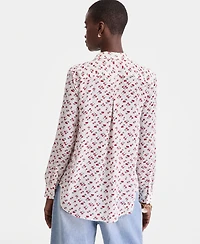 On 34th Women's Button-Front Crepe Shirt, Created for Macy's