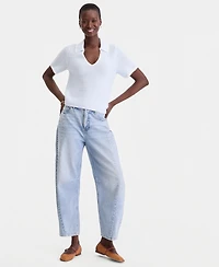 On 34th Women's Collared Short-Sleeve Crochet Sweater, Macy's Exclusive