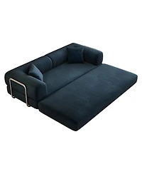 Clihome 78.8" Compression Sofa, Convertible Floor Sofa Bed, Comfy Futon Couch Sleeper Bed