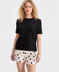 On 34th Women's Essential Crewneck Cotton Short-Sleeve T-Shirt, Macy's Exclusive