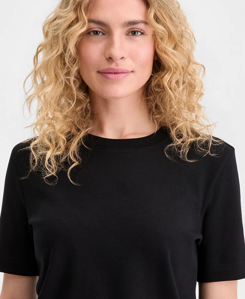On 34th Women's Essential Crewneck Cotton Short-Sleeve T-Shirt, Macy's Exclusive