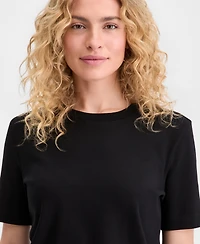 On 34th Women's Essential Crewneck Cotton Short-Sleeve T-Shirt, Macy's Exclusive