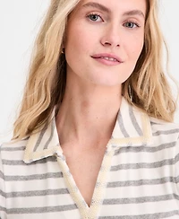 On 34th Women's Embellished Rib Polo Top, Macy's Exclusive