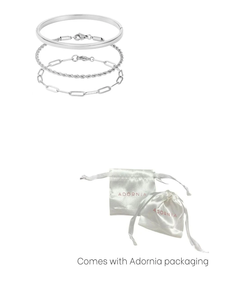 Adornia Tarnish Resistant Silver Tall Curve Cuff Bracelet