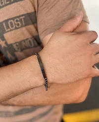 Adornia Tarnish Resistant Blackened Silver Id Bracelet