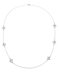 Adornia Silver 36" Clover Station Necklace