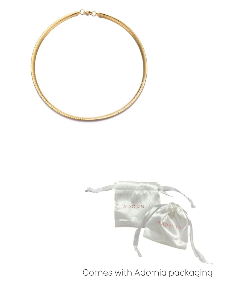 Adornia Tarnish Resistant Gold Omega Layering Chain Necklace