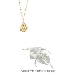 Adornia Tarnish Resistant Gold Swirl Paperclip Pendant Necklace
