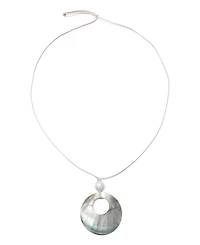 Adornia Adjustable Leather and Shell Necklace