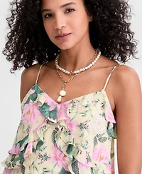 On 34th Women's Printed Ruffle Camisole Top, Macy's Exclusive