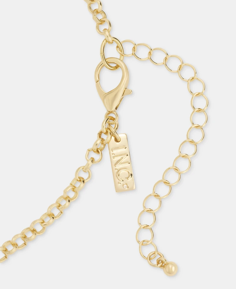 I.n.c. International Concepts Sculptural Curve Collar Necklace, 16-1/2" + 3" extender, Macy's Exclusive