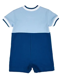 Florence Eiseman Baby Boy Knit Shortall With Pirate Ship & Crab