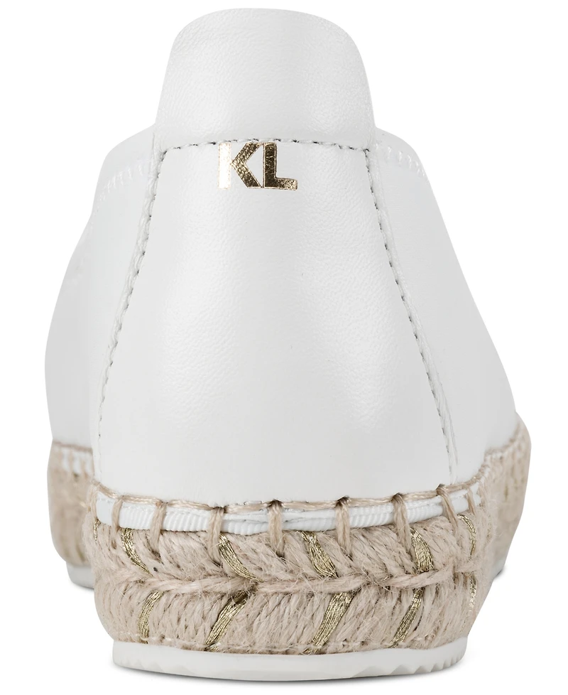 Karl Lagerfeld Paris Women's Michaela Bonjour Slip-On Espadrilles Flats