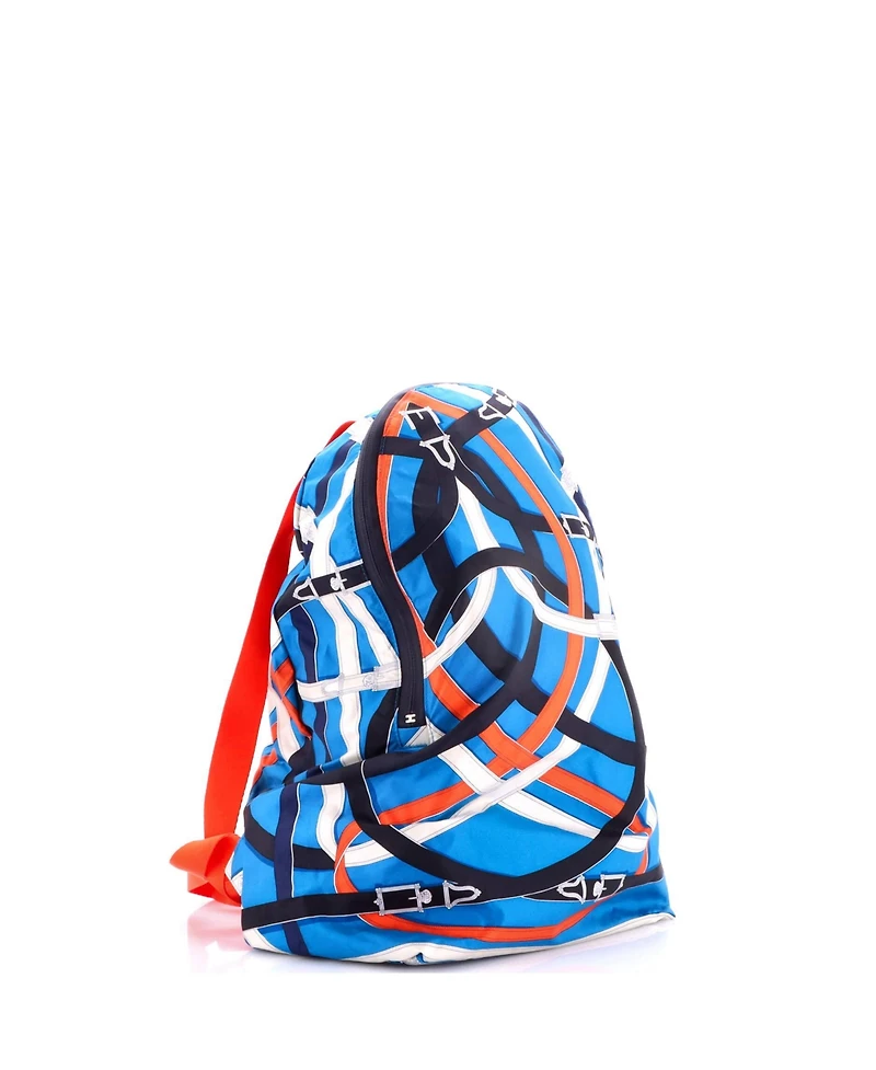 Pre-Owned HERMES Airsilk Backpack Printed Silk