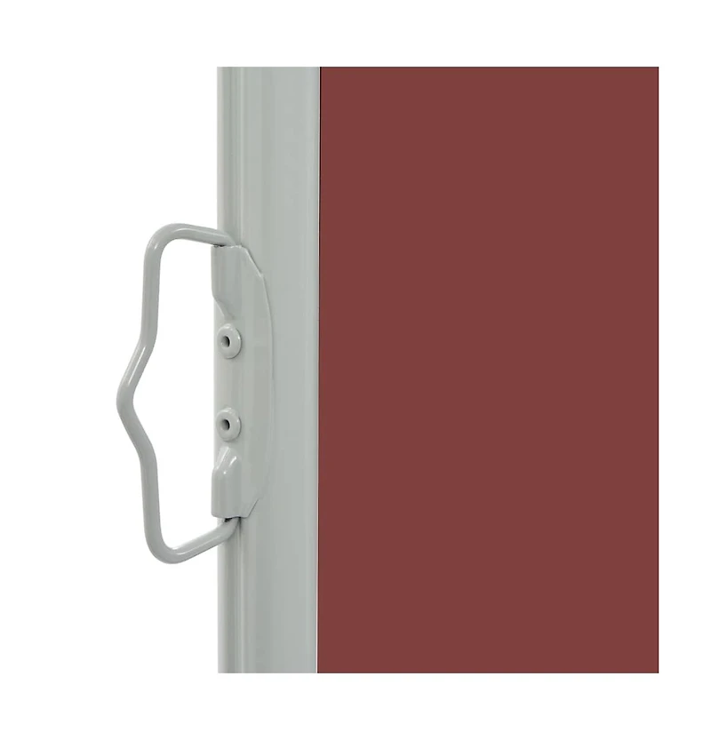 Patio Retractable Side Awning 23.6"x118.1" Brown