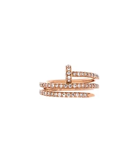 Pre-Owned Cartier Juste un Clou Paved Double Ring