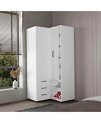 Fm Furniture Armoire- wardrobe, shoe storage, Open Storage and 2 - drawer