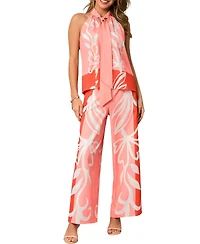Cupshe Women's Halter Tie-Neck Wide-Leg Matching Sets