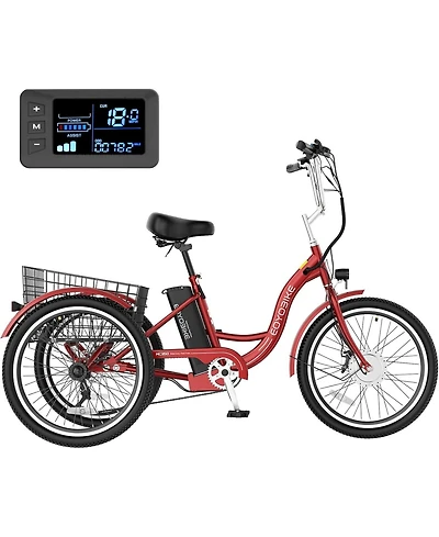 Mooncool 350W Electric Tricycle for Adults with 24" x 2.1" Wheels
