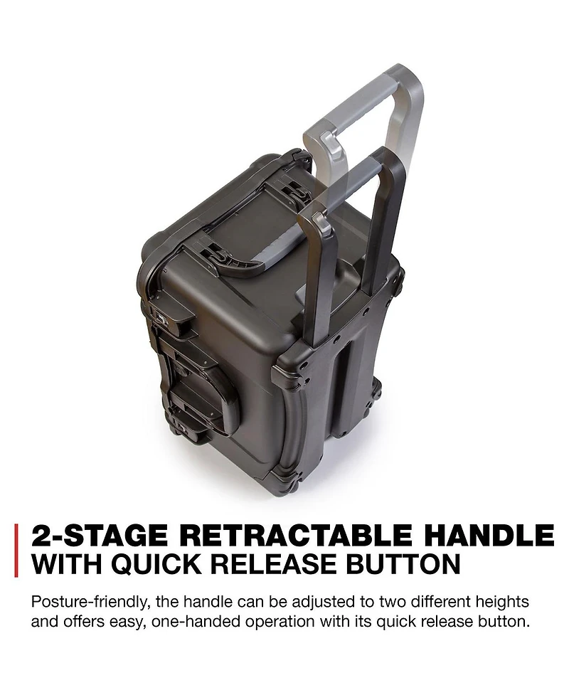 Nanuk Wheeled Series 938 Lightweight Nk-7 Resin Waterproof Hard Case with Padded Divider