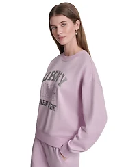 Dkny Sport Women's Crew Neck Pull-On Sweatshirt
