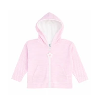 Florence Eiseman Little Girl Stripe Terry Hoodie with Flower