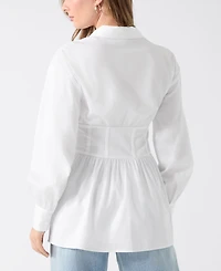 Guess Women's Lori Corset Shirt Top