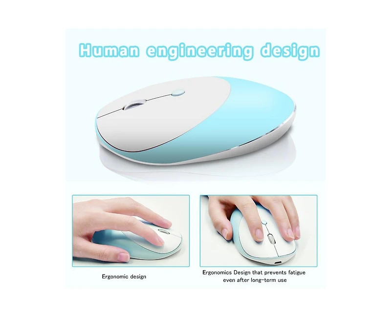 Risokeys Tri-Mode Silent Wireless Mouse: Bluetooth 5.0/3.0 + 2.4G, 3-Speed Dpi, for Office/Study, Slim & Easy-to-Use for Professionals/Students